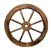 Vintage WOOD WAGON WHEEL 15.75" Western Patio Garden Yard Wall Decor