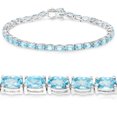thumbnail image 2 of Malaika QB701BZ-SSR-7.50 11.55 Carat Genuine Blue Zircon 0.925 Sterling Silver Bracelet, 2 of 3
