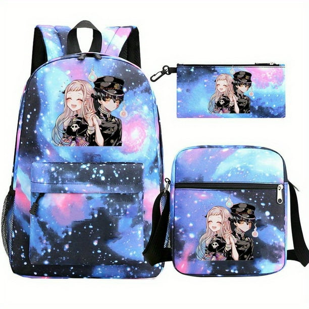 3 Piezas Mochila Bandolera Y Juego De Bolsos Para Boligrafos Linda Mochila De Nina De Dibujos Animados Bolsas De Viaje Para Hombres Y Mujeres