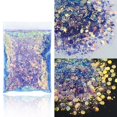 thumbnail image 1 of Brillo de uñas grueso con forma hexagonal mixta holográfica de 50G, lentejuelas plateadas, copos brillantes láser, rebanadas, manicura, decoración artística de uñas Tan Jianjun unisex, 1 of 2
