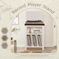 thumbnail image 4 of Record Player Stand with Vinyl Record Storage Holds up to 160 Albums,Large Wood Record Player Table Dispaly Shelf，White Turntable Stand Cabinet for Living Room,Bedroom,Office 8, 4 of 8