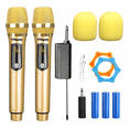 thumbnail image 1 of Micrófono Inalámbrico Profesional Karaoke Kit 2pcs Color Oro, 1 of 5