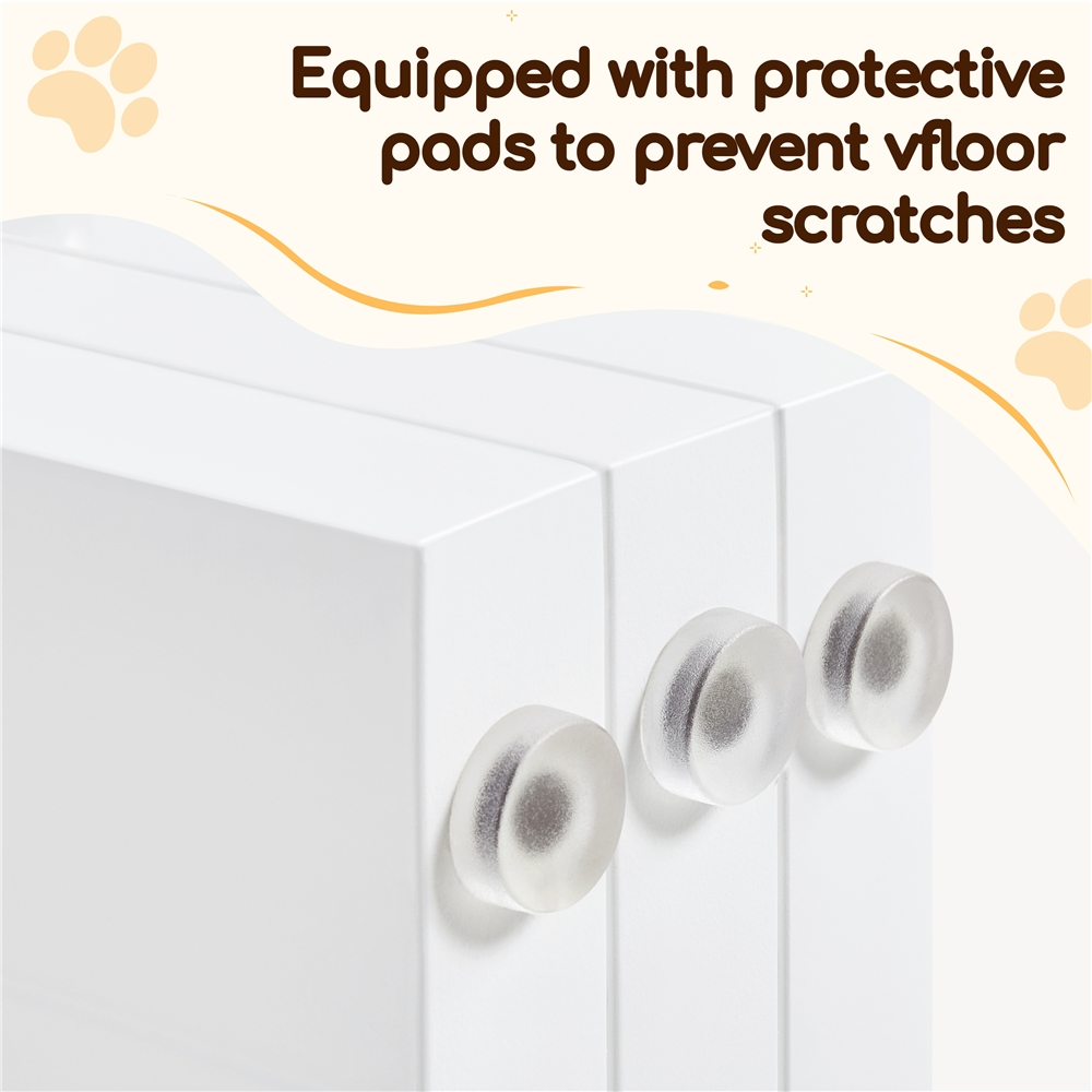 Alden Design Wooden Pet Gate, White photo 7