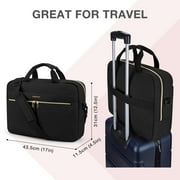 BAGSMART 17.3 Laptop Bag Briefcase, Computer Messenger Bag, Business Work Travel Laptop Shoulder Bag, Carrying Handbag Laptop Sleeve Case for Women & Men, Black