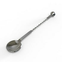 rattleware Cocktail Twist Spoon, with Muddler, Stainless Steel
