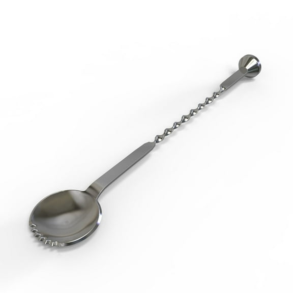 rattleware Cocktail Twist Spoon, with Muddler, Stainless Steel