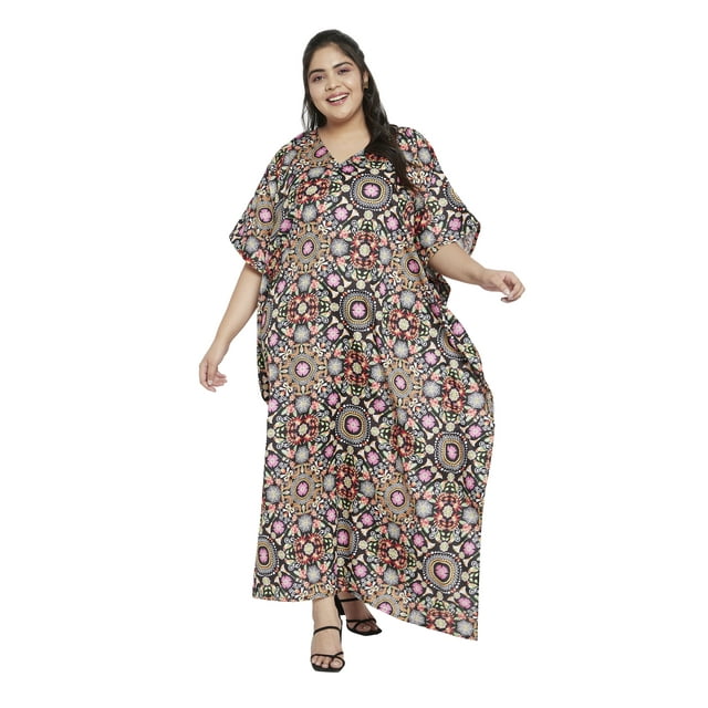 Oussum Robes Caftans Grande Taille pour Femmes Longue Robe Maxi Caftans pour Dames
