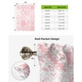 thumbnail image 6 of Pink Boho Tie Up Curtains for Kitchen Bathroom Bedroom Windows 63 Inch Length, Modern Geometric Abstract Aesthetics Balloon Drape Curtains Shade Rod Pocket Drapery Curtain Panel, 52"x45", 6 of 7