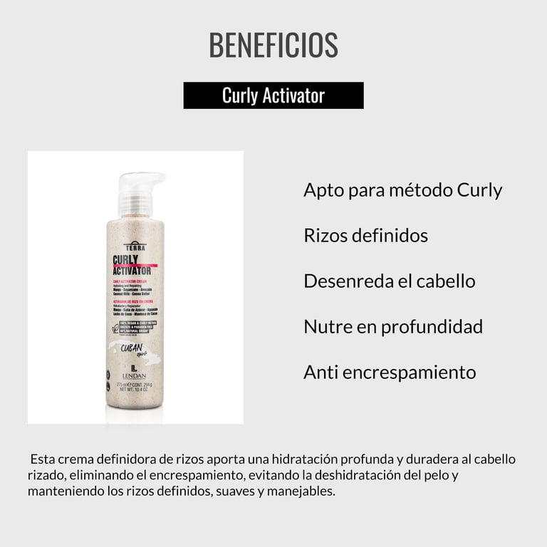 Crème Activatrice De Boucles Lendan Terra Curly - 275 Ml, à L'huile De Coco, Vegan