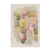 Stupell Industries Muted Paint Blotches Abstract Painting Wrapped Canvas Art Print Wall Art, 16 x 24