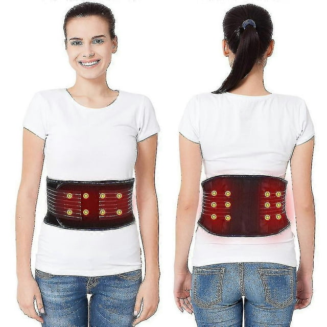 Self Heating Pad For Back Pain Massage - Heated Waist Belt Wrap - Belly And Back Pain