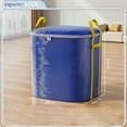 thumbnail image 5 of TOPRenddon Extra-Large Christmas Decoration Storage Bag with Reinforced Handles & Double Zipper – Heavy-Duty Moving Supplies, Collapsible Clothes Organizer for Holiday Toys/Comforters (Blue), 5 of 8