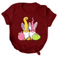 thumbnail image 1 of Shorts Décontractés pour Femmes, Col Rond Ample, Manches Courtes, Imprimé Lettre, Blouse T-Shirt, 1 of 4