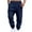 Navy, variant on Havenre Men's Cargo Sweatpants Lightweight Stretch Elastic Waist Athletic Workout Jogger Pants Drawstring Sport Trousers with Pockets Yellow XL