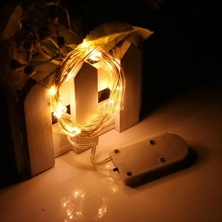 Lighting Piano Light 2m/6.56ft 20LED Wire String Lights Button Battery Box Waterproof Copper Color Wire High Quality Light Switch Suppliers Light for Piano LED Switch ()