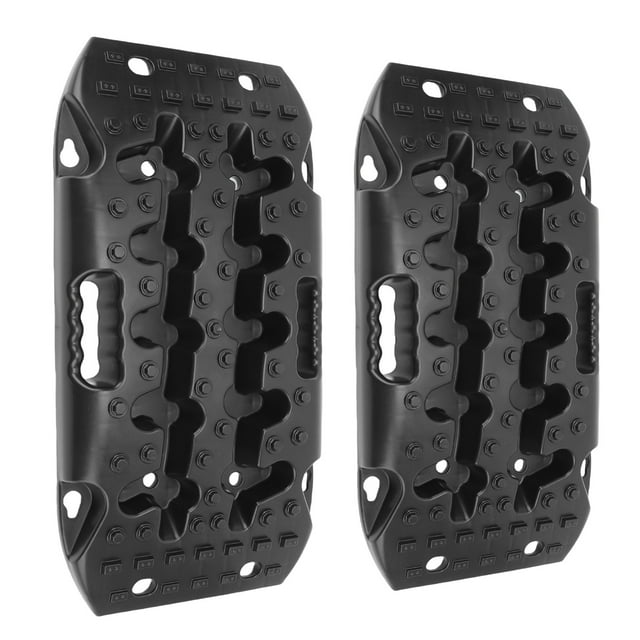 Planches de Traction Tout-Terrain, 1 Paire de Tampons de Traction Courts pour Sable et Neige Base Robuste 120 Pliables avec Sac de Rangement pour Véhicules