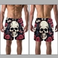 thumbnail image 3 of luoweisi Men's Beach Shorts Quick Dry Swim Trunks with Mesh Lining Skull Butterfly S, 3 of 5