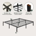 thumbnail image 3 of Siblance 14 inch Queen Metal Platform Bed Frame, Heavy Duty, No Box Spring, Noise Free, Easy Assembly, Black, 3 of 8