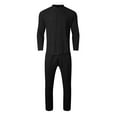 thumbnail image 5 of Men Summer Outfits And Track Suit Men Small Suit Big And Tall Men Suits Vest Trousers Portly Suits for Suite for Man Jacket Tan Mens Roaring 20s Prom Male Imitation Linen Black M, 5 of 5