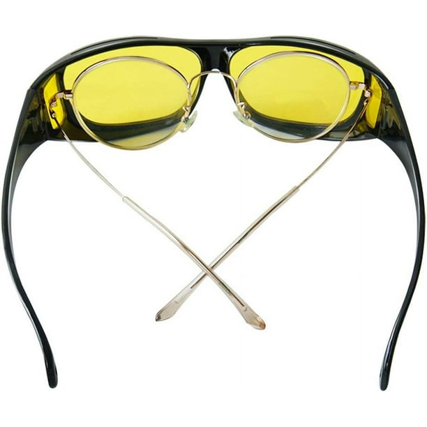 ORUYROP Lunettes de Vision Nocturne pour Conduite Lunettes de Moto Jaunes Lunettes de Conduite Nocturnes Anti Eblouissement pour Femmes Lunettes