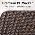 thumbnail image 5 of Opohoro 8-Piece Outdoor Conversation Set with 43" Fire Pit Table, Patio Fire Pit Set with Propane Tank Cover, Swivel Rocker Chairs and Ottomans for Deck Backyard, 5 of 21