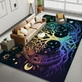 thumbnail image 3 of Washable Area Rug, Dream Tree Of Life Print Accent Floor Carpet For Dining Room Office Home, Colorful Soft Low-Pile Non-Slip Rugs For Living Bedroom Rug, 3 of 6
