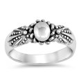 thumbnail image 2 of .925 Sterling Silver Bali Bead Stacking Ring – Oxidized Band, Sizes 4-10 2 of 4