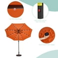 thumbnail image 6 of Sonerlic 9' LED Patio Umbrella and Shade Market Outdoor Aluminium Pole Table Umbrella for Garden, Deck and Pool,Orange, 6 of 8