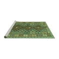 thumbnail image 2 of Ahgly Company Machine Washable Indoor Square Southwestern Turquoise Blue Country Area Rugs, 7' Square, 2 of 4