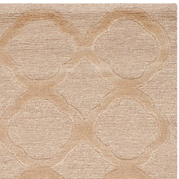 Martha Stewart  by  Quatrefoil Silk/ Wool Rug Salmon 2'6" x 4'3" 3' x 5' Indoor Living Room, Bedroom, Dining Room