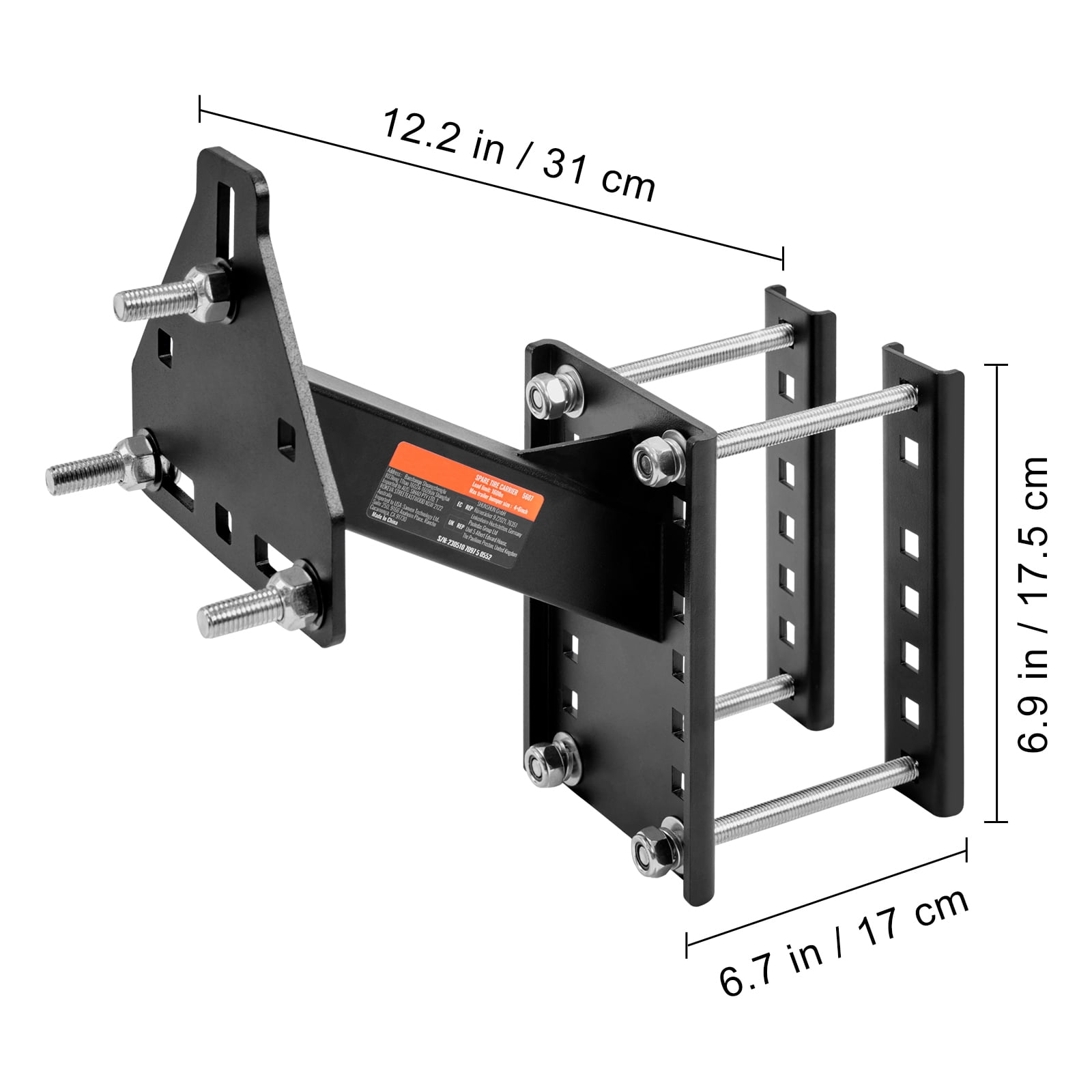 SKYSHALO Tire Bracket Mount Carrier for 4,5,6 & 8 Hub Hole Trailer Spare Tire Carrier