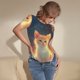 thumbnail image 3 of Fotbe Starry Sky Constellation Cat Body de Mujer con Cuello Redondo y Mangas Cortas, Sin Mangas Ajustado, Suave, Cómodo y Básico-Large, 3 of 7