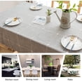thumbnail image 3 of tablecloths Rectangular Rectangle Tablecloth Burlap Farmhouse Dining Table Cover Rustic Table Cloths Party Tablecloth Christmas Table Cloth (Rectangle/Oblong锛 x - Seats), 3 of 8