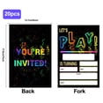 thumbnail image 3 of 20Pcs/Pack Eye Catching Birthday Invites Handmade Neons Designs Invitation Cards For Memorable Parties, 3 of 8