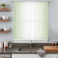 thumbnail image 5 of Light Green Ombre Sheer Curtains 54 Inches Long, Modern Gradient Abstract Art Light Filering Curtains, Breathable Simi Curtain Privacy Drapes for Kitchen Bathroom Nursery Small Window Treatment, 5 of 9