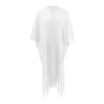thumbnail image 5 of HNMKIU Ladies Evening Wrap Metallic Fringe Shawl Wrap Elegant Beach Cover Up Resort Sun Kimono Cardigan White,One Size, 5 of 5
