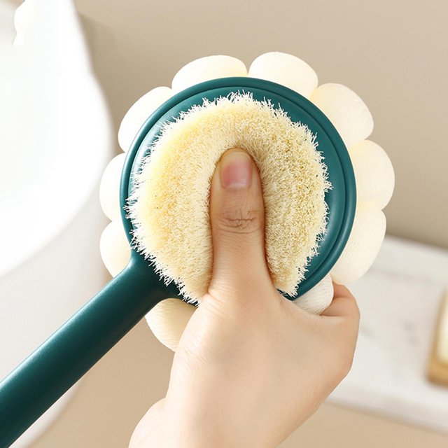 Cepillo de baño Exfoliante húmedo de Doble cara Macarena verde