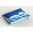 thumbnail image 2 of Ambesonne Clouds Pillow Sham 2 Pack, Summertime Nature Scene, 36"x20", White Blue, 2 of 3