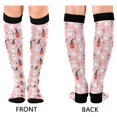 thumbnail image 4 of FORMRS Womens Knee High Socks Casual Long Thick Travel Daily Wear, 1 Pair, Pink Halloween Ghosts, 4 of 6