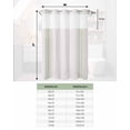 thumbnail image 6 of No Hook Shower Curtain with Snap in Liner, Boho Sage Green Geometric Striped Farmhouse Style Hotel Shower Curtains for Bathroom, Washable Shower Curtain Liner Set with Mesh Top Window, 72”x78”, 6 of 6