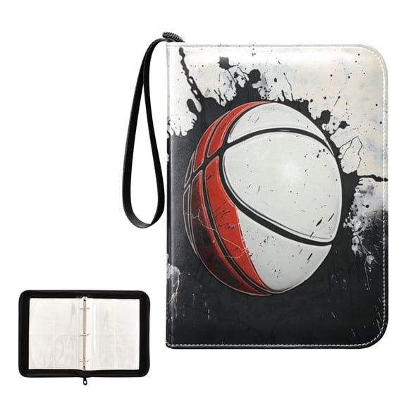 Trading Card Binder Album 400 Pockets 50 Removable 4-Pocket Pages Waterproof Ink Basketball