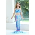 thumbnail image 3 of 2025 Girls New Mermaid Tail Swimsuit Kids Ariels Swimwear Mermaid Costume Play Tail Sets, 3 of 7