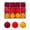 red yellow, variant on Pack of 12 Bright Flocking Christmas Tree Baubles Colorful Christmas Tree Sphere Ornament for Home Decoration