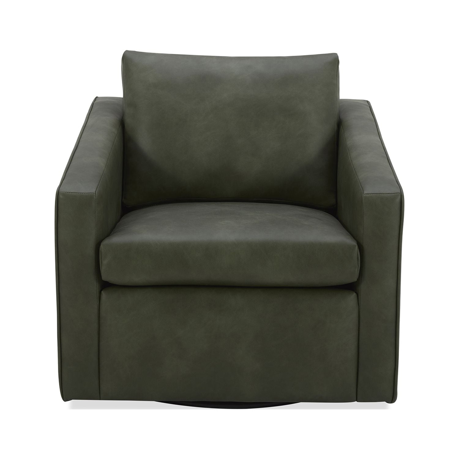 Better Homes & Gardens Steele Swivel Accent Chair, Olive Faux Leather