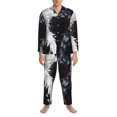 thumbnail image 3 of Balery Butterfly Angel Wings Art Pijama para Hombre de Dos Piezas con Manga Larga, Conjunto de Dormir y Descanso Suave con Bolsillos-XX-Large, 3 of 7
