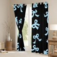 thumbnail image 3 of Feelyou Fashion Bowknot Child Black Out Curtains, Princess Curtains Pack of 2 (42x63 Each), 3 of 6