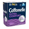 thumbnail image 3 of Cottonelle Papier Hygiénique Ultra Confort, Papier de Toilette Résistant, 24 Méga Rouleaux (24 Méga Rouleaux = 96 Rouleaux Réguliers), 244 Feuilles par Rouleau, 3 of 4