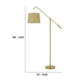 thumbnail image 5 of 68 Inch Adjustable Arc Arm Design Metal Floor Lamp, Brass- Saltoro Sherpi, 5 of 5