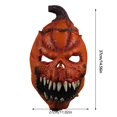 thumbnail image 4 of Terrorífica y realista máscara de Halloween de látex con cara de calabaza, perfecta para celebraciones espeluznantes, 4 of 8