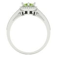 thumbnail image 4 of 2.48 ct Brilliant Marquise Cut Natural Peridot 14k White Gold Halo Solitaire with Accents Engagement Bridal Wedding Ring Band Set size 6.5, 4 of 7